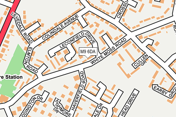 M9 6DA map - OS OpenMap – Local (Ordnance Survey)