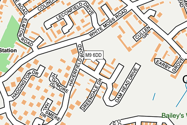 M9 6DD map - OS OpenMap – Local (Ordnance Survey)