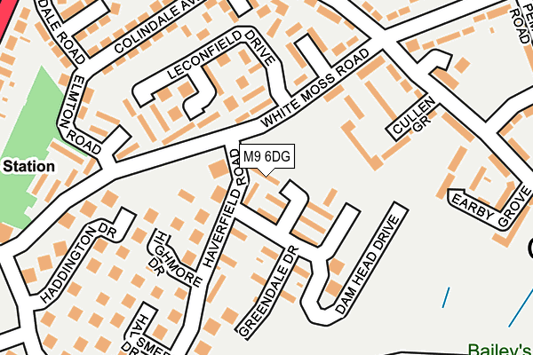 M9 6DG map - OS OpenMap – Local (Ordnance Survey)