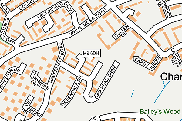 M9 6DH map - OS OpenMap – Local (Ordnance Survey)