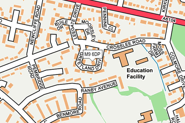 M9 6DP map - OS OpenMap – Local (Ordnance Survey)