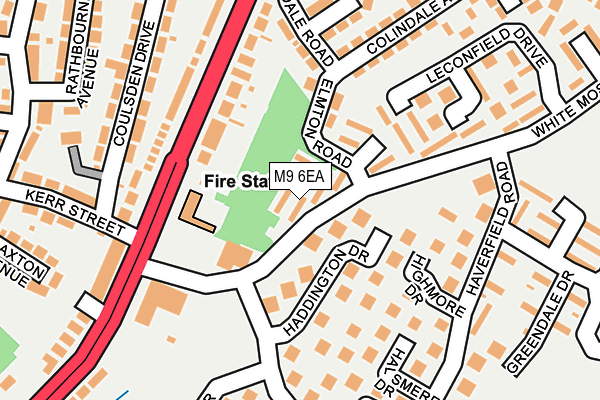 M9 6EA map - OS OpenMap – Local (Ordnance Survey)