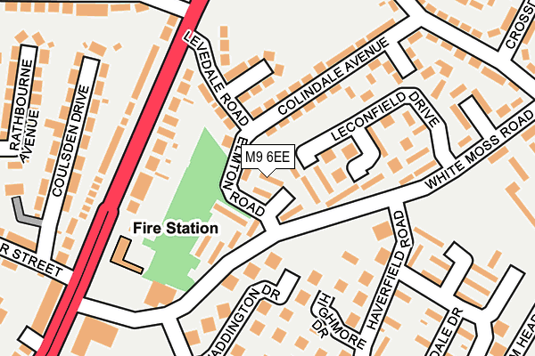 M9 6EE map - OS OpenMap – Local (Ordnance Survey)