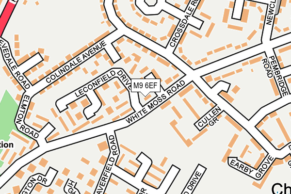 M9 6EF map - OS OpenMap – Local (Ordnance Survey)
