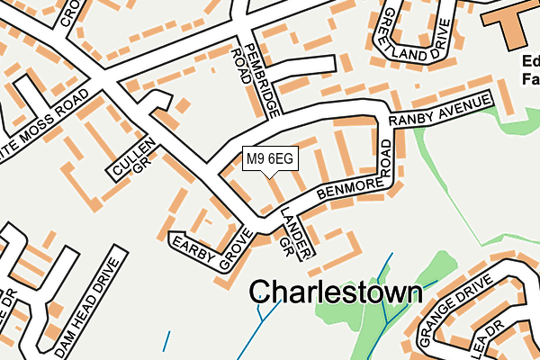 M9 6EG map - OS OpenMap – Local (Ordnance Survey)