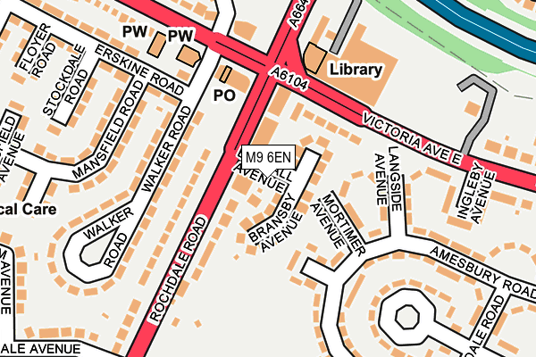 M9 6EN map - OS OpenMap – Local (Ordnance Survey)