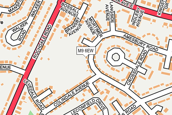M9 6EW map - OS OpenMap – Local (Ordnance Survey)