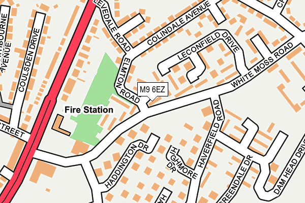 M9 6EZ map - OS OpenMap – Local (Ordnance Survey)