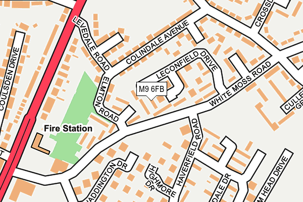 M9 6FB map - OS OpenMap – Local (Ordnance Survey)