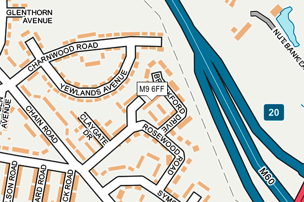 M9 6FF map - OS OpenMap – Local (Ordnance Survey)