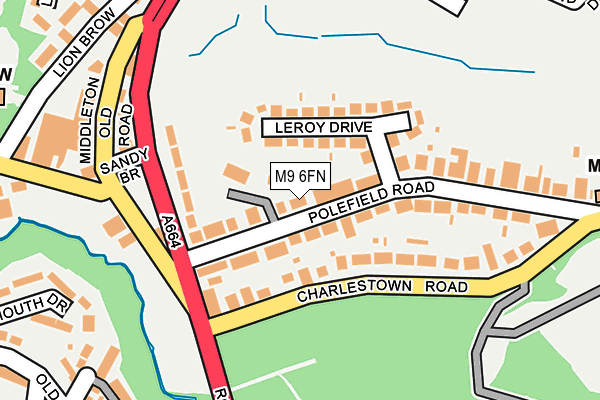 M9 6FN map - OS OpenMap – Local (Ordnance Survey)