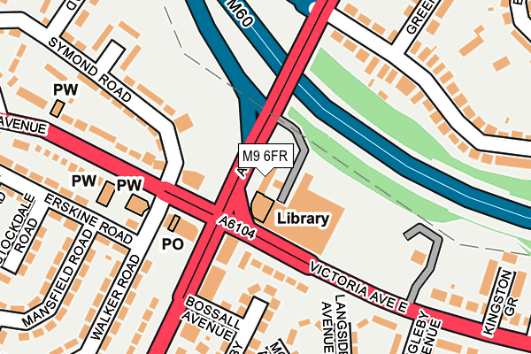 M9 6FR map - OS OpenMap – Local (Ordnance Survey)