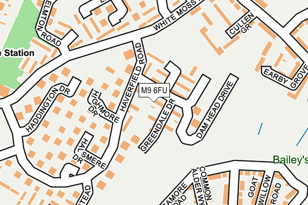 M9 6FU map - OS OpenMap – Local (Ordnance Survey)