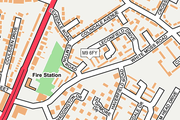 M9 6FY map - OS OpenMap – Local (Ordnance Survey)