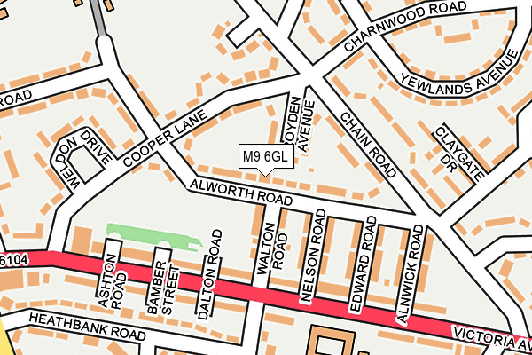 M9 6GL map - OS OpenMap – Local (Ordnance Survey)