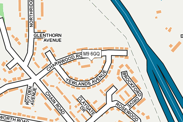 M9 6GQ map - OS OpenMap – Local (Ordnance Survey)