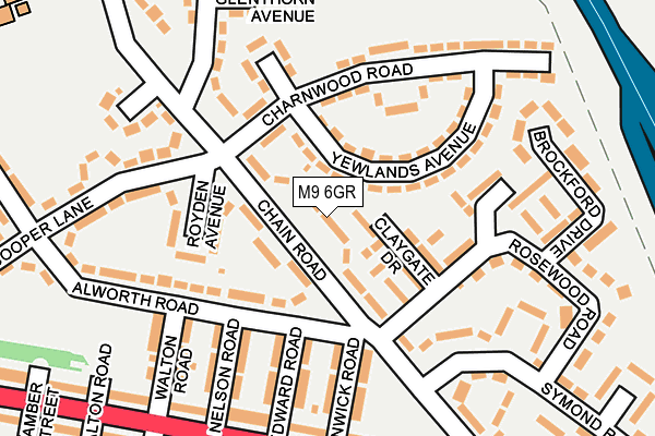 M9 6GR map - OS OpenMap – Local (Ordnance Survey)
