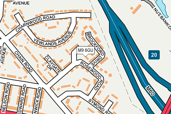 M9 6GU map - OS OpenMap – Local (Ordnance Survey)