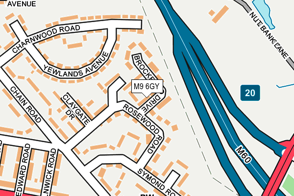 M9 6GY map - OS OpenMap – Local (Ordnance Survey)