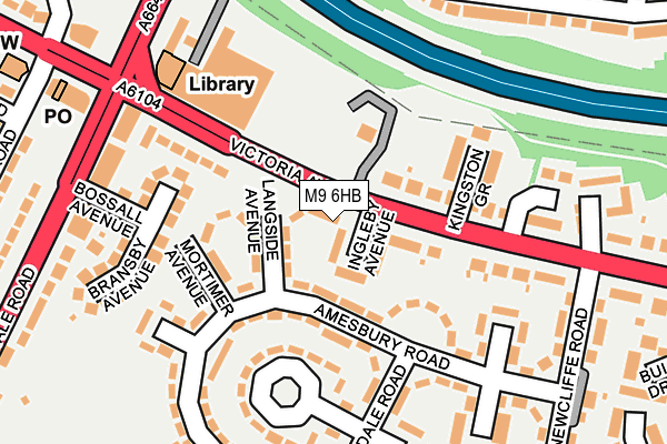 M9 6HB map - OS OpenMap – Local (Ordnance Survey)