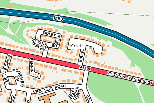 M9 6HT map - OS OpenMap – Local (Ordnance Survey)