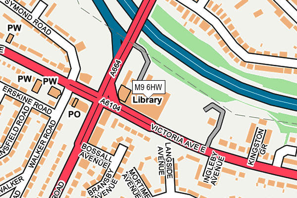M9 6HW map - OS OpenMap – Local (Ordnance Survey)