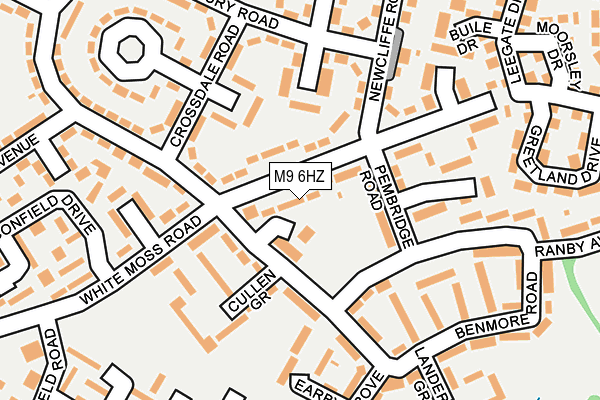 M9 6HZ map - OS OpenMap – Local (Ordnance Survey)