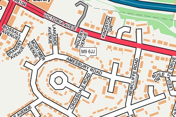 M9 6JJ map - OS OpenMap – Local (Ordnance Survey)