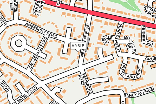 M9 6LB map - OS OpenMap – Local (Ordnance Survey)