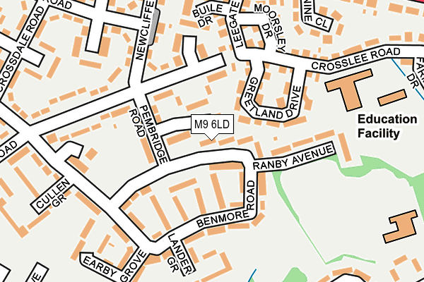 M9 6LD map - OS OpenMap – Local (Ordnance Survey)