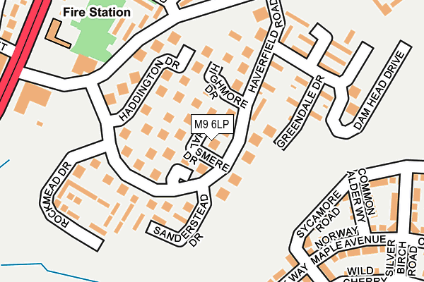 M9 6LP map - OS OpenMap – Local (Ordnance Survey)