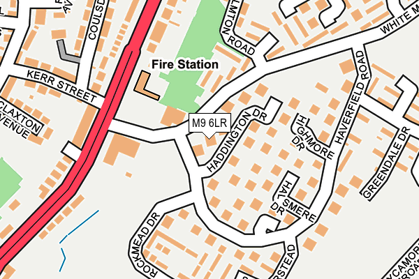 M9 6LR map - OS OpenMap – Local (Ordnance Survey)