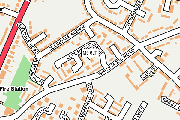 M9 6LT map - OS OpenMap – Local (Ordnance Survey)
