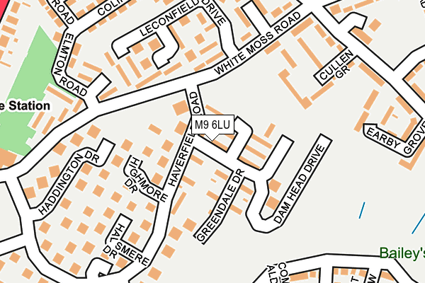 M9 6LU map - OS OpenMap – Local (Ordnance Survey)