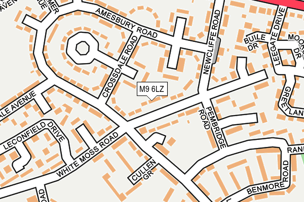 M9 6LZ map - OS OpenMap – Local (Ordnance Survey)