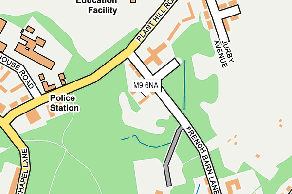 M9 6NA map - OS OpenMap – Local (Ordnance Survey)