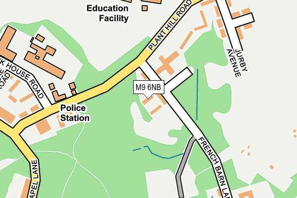 M9 6NB map - OS OpenMap – Local (Ordnance Survey)