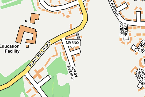M9 6NQ map - OS OpenMap – Local (Ordnance Survey)