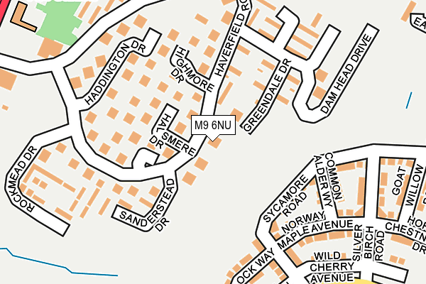 M9 6NU map - OS OpenMap – Local (Ordnance Survey)