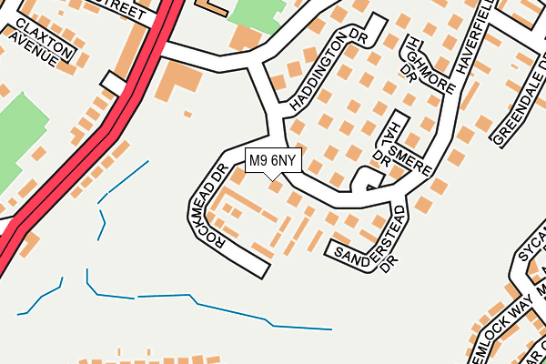 M9 6NY map - OS OpenMap – Local (Ordnance Survey)