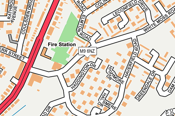 M9 6NZ map - OS OpenMap – Local (Ordnance Survey)