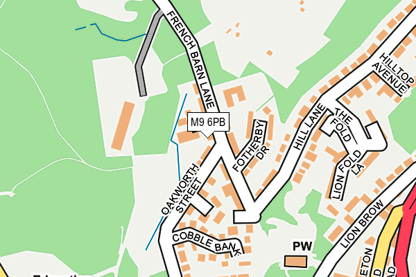 M9 6PB map - OS OpenMap – Local (Ordnance Survey)