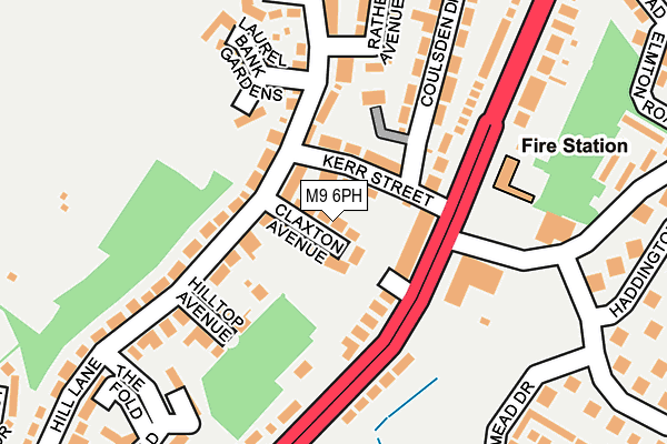 M9 6PH map - OS OpenMap – Local (Ordnance Survey)