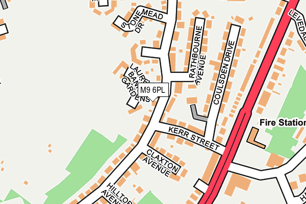M9 6PL map - OS OpenMap – Local (Ordnance Survey)
