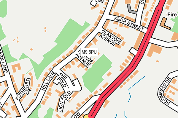 M9 6PU map - OS OpenMap – Local (Ordnance Survey)