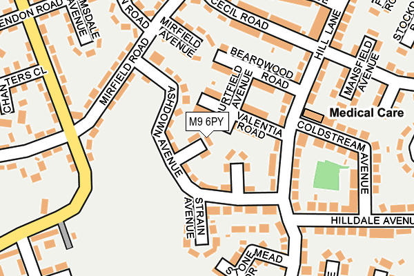 M9 6PY map - OS OpenMap – Local (Ordnance Survey)