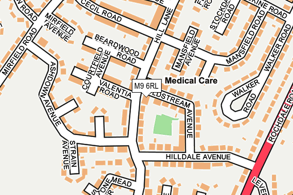 M9 6RL map - OS OpenMap – Local (Ordnance Survey)