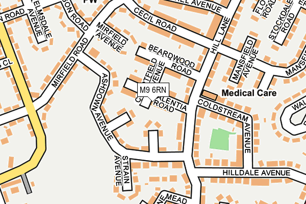 M9 6RN map - OS OpenMap – Local (Ordnance Survey)