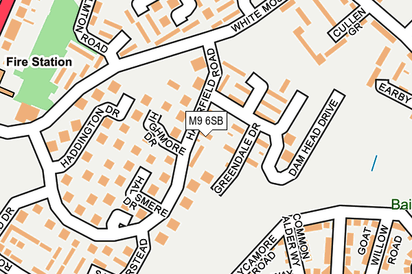 M9 6SB map - OS OpenMap – Local (Ordnance Survey)