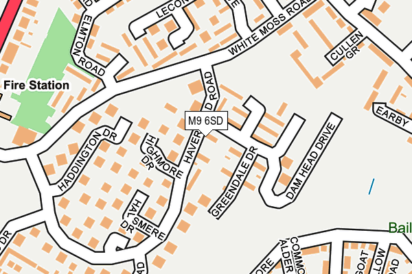 M9 6SD map - OS OpenMap – Local (Ordnance Survey)